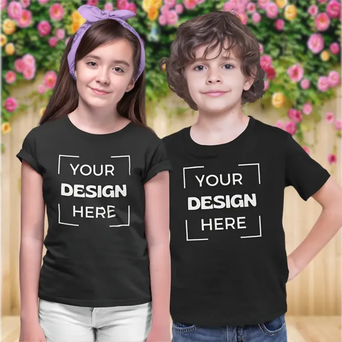 Custom Kids Round Neck Cotton T-Shirts